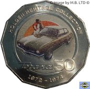 50 Cents - Elizabeth II 4th Portrait - 10 - Holden LJ Torana GTR XU 1, Australia, 2016 reverse image