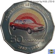 50 Cents - Elizabeth II 4th Portrait - 11 - Holden VC Commodore, Australia, 2016 reverse image