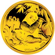 50 Yuan Panda, China, 2007 reverse image