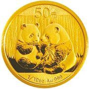 50 Yuan Panda, China, 2009 reverse image