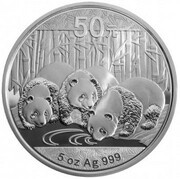 50 Yuan Panda, China, 2013 reverse image