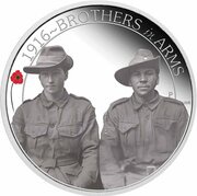 50 Cents - Elizabeth II 4th Portrait - 1916 Brothers in Arms, Australia, 2016 reverse image