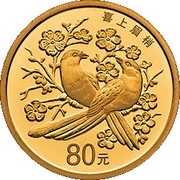 80 Yuan Auspicious Culture, China, 2018 reverse image