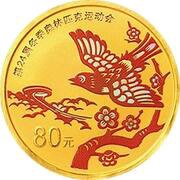 80 Yuan 24th Olympic Winter Games, China, 2022 reverse image