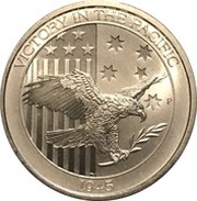 50 Cents - Elizabeth II 4th Portrait - Victory in the Pacific, Australia, 2016-2017 reverse image
