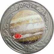 50 Cents - Elizabeth II 4th Portrait - Planetary Coins - Jupiter, Australia, 2017 reverse image