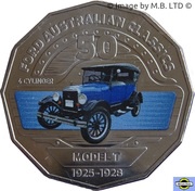50 Cents - Elizabeth II 4th Portrait - 01 - Ford Model T, Australia, 2017 reverse image