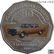 50 Cents - Elizabeth II 4th Portrait - 06 - Ford XR Falcon GT, Australia, 2017 reverse image