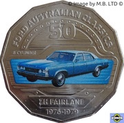 50 Cents - Elizabeth II 4th Portrait - 09 - Ford ZH Fairlane Sedan, Australia, 2017 reverse image