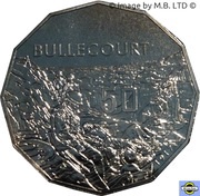 50 Cents - Elizabeth II 4th Portrait - Bullecourt, Australia, 2017 reverse image