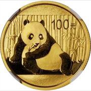 100 Yuan Panda, China, 2015 reverse image