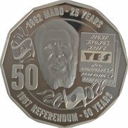 50 Cents - Elizabeth II 4th Portrait - Pride and Passion - 1967 Referendum - Silver Proof, Australia, 2017 reverse image