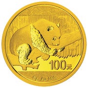 100 Yuan Panda, China, 2016 reverse image
