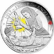 50 Cents - Elizabeth II 4th Portrait - 1917 Front Line Angels, Australia, 2017 reverse image