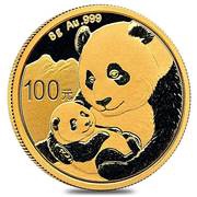 100 Yuan Panda, China, 2019 reverse image