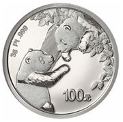 100 Yuan Panda reverse image