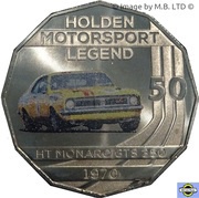 50 Cents - Elizabeth II 4th Portrait - Holden High Octane - 1970 HT Monaro GTS 350, Australia, 2018 reverse image