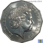 50 Cents - Elizabeth II 4th Portrait - Ford High Octane - 1971 XY Falcon GT-HO Phase III obverse image