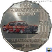 50 Cents - Elizabeth II 4th Portrait - Ford High Octane - 1971 XY Falcon GT-HO Phase III, Australia, 2018 reverse image