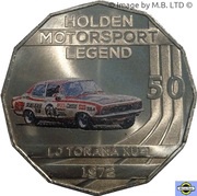 50 Cents - Elizabeth II 4th Portrait - Holden High Octane - 1972 LJ Torana XU-1, Australia, 2018 reverse image