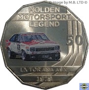 50 Cents - Elizabeth II 4th Portrait - Holden High Octane - 1979 LX Torana A9X, Australia, 2018 reverse image