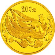 200 Yuan Longmen Grotto, China, 2002 reverse image
