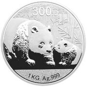 300 Yuan Panda, China, 2011 reverse image