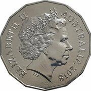 50 Cents - Elizabeth II 4th Portrait - Year of the Dog obverse image