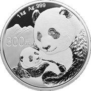 300 Yuan Panda, China, 2019 reverse image