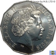 50 Cents - Elizabeth II 4th Portrait - Anzac Spirit - United obverse image