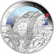 50 Cents - Elizabeth II 4th Portrait - 1918 The Earth Shook, Australia, 2018 reverse image