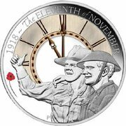 50 Cents - Elizabeth II 4th Portrait - 1918 The Eleventh of November, Australia, 2018 reverse image