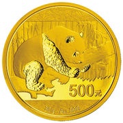 500 Yuan Panda, China, 2016 reverse image