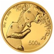 500 Yuan Panda, China, 2023 reverse image