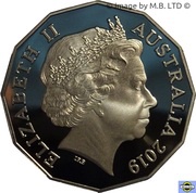 50 Cents - Elizabeth II 4th Portrait - Possum Magic - Coloured Proof obverse image