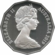 50 Cents - Elizabeth II 2nd Portrait - Dodecagonal type - Silver Proof obverse image