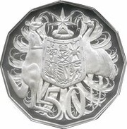 50 Cents - Elizabeth II 2nd Portrait - Dodecagonal type - Silver Proof, Australia, 2019 reverse image