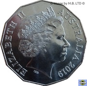 50 Cents - Elizabeth II 4th Portrait - 90th Anniversary of The Ghan obverse image