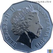 50 Cents - Elizabeth II 4th Portrait - International Year of Indigenous Languages obverse image