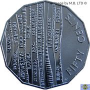 50 Cents - Elizabeth II 4th Portrait - International Year of Indigenous Languages, Australia, 2019 reverse image