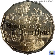 50 Cents - Elizabeth II 6th Portrait - Clancy of the Overflow, Australia, 2020 reverse image