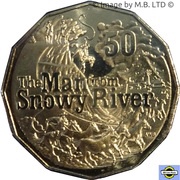 50 Cents - Elizabeth II 6th Portrait - The Man from Snowy River, Australia, 2020 reverse image