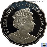 50 Cents - Elizabeth II 6th Portrait - Possum Magic - Coloured - Proof obverse image