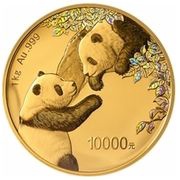10 000 Yuan Panda, China, 2023 reverse image