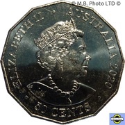 50 Cents - Elizabeth II 6th Portrait - 60 Years Supercars - Ford BF Falcon obverse image