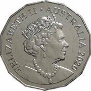 50 Cents - Elizabeth II 6th Portrait - Year of the Rat obverse image