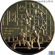 50 Cents - Elizabeth II 6th Portrait - 2020 Australian Olympic Team - Gold Plated, Australia, 2020 reverse image