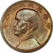 ½ Yuan Pattern; "Junk dollar" type; copper obverse image