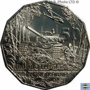 50 Cents - Elizabeth II 6th Portrait - Battle of Long Khanh 50 Years, Australia, 2021 reverse image
