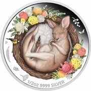 50 Cents - Elizabeth II 6th Portrait - Dreaming Down Under; Joey, Australia, 2021 reverse image